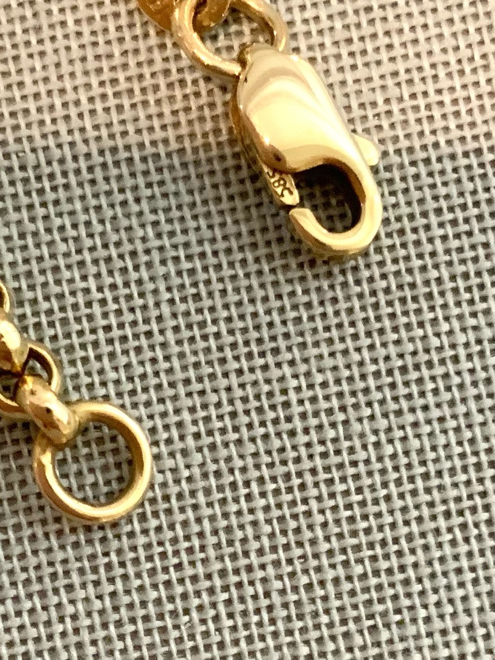 14k Solid Gold Rolo Link Necklace 16 Inch - Picture 6 of 8
